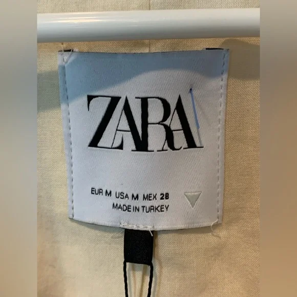 Zara Beige Women's Belted Blazer - Picture 2 of 5